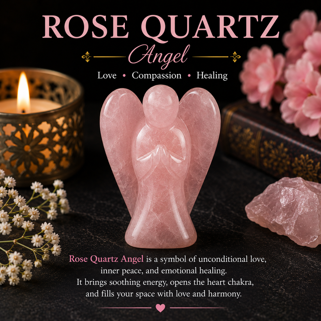 Rose Quartz Angel